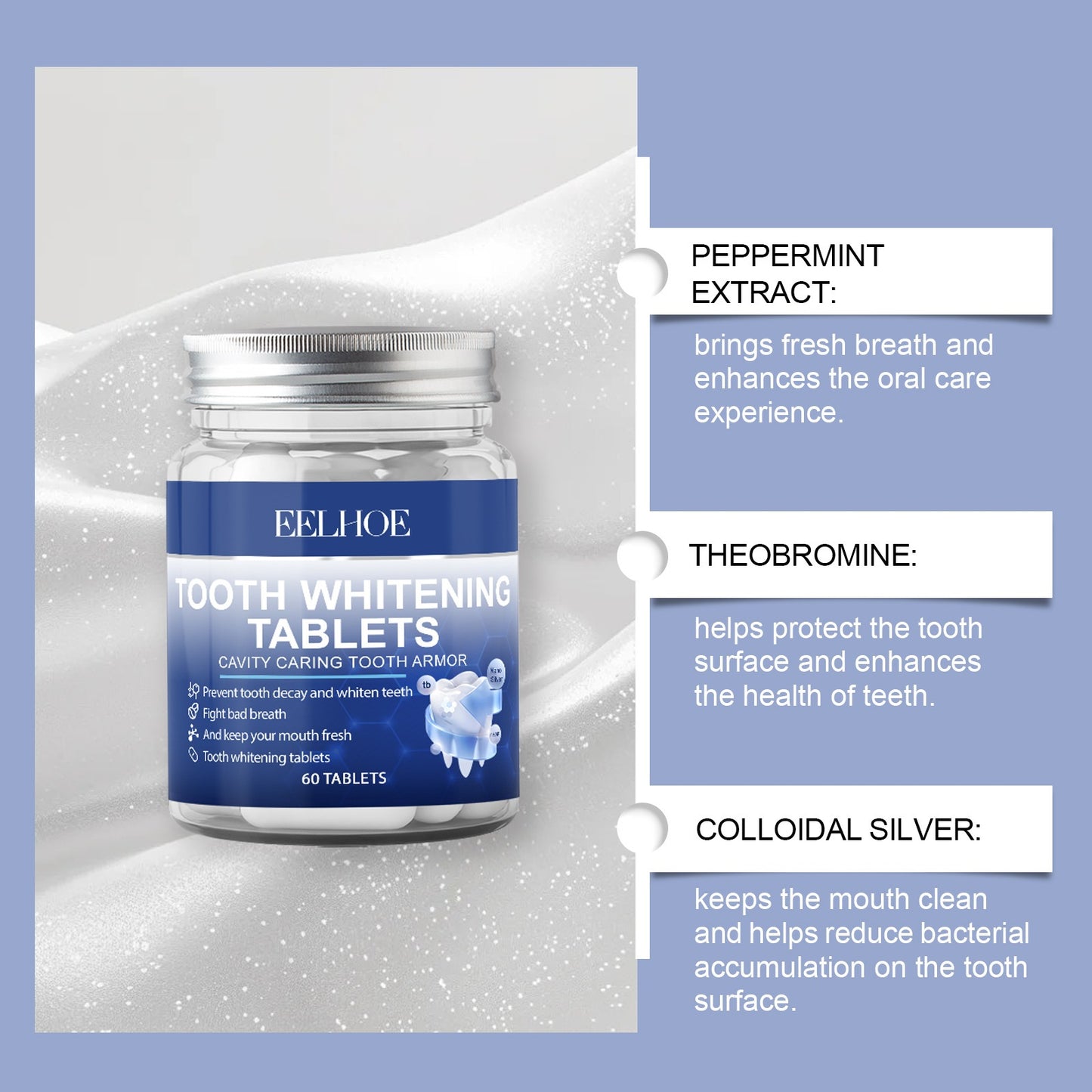 Fresh-breath mouthwash tablets