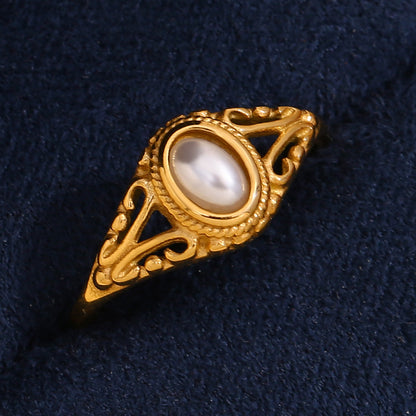 Freshwater Pearl Floral Ring