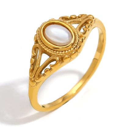 Freshwater Pearl Floral Ring