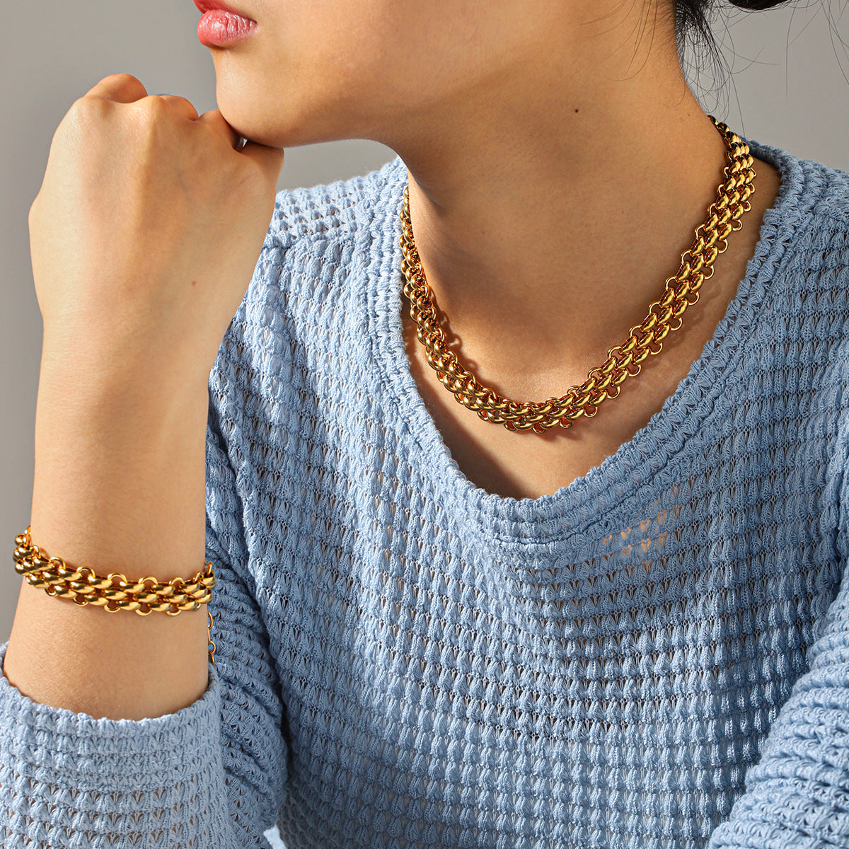 Fried Dough Twists Bracelet Necklace