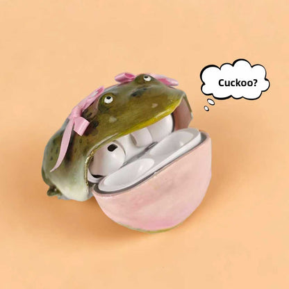 Frog Themed 3D Resin Earphone Case for AirPods