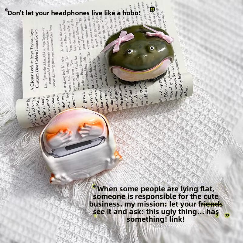 Frog Themed 3D Resin Earphone Case for AirPods