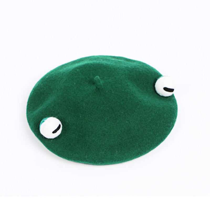 Frog Wool Felt Beret Hat