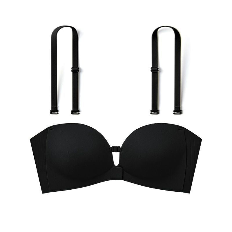 Front-buckle strapless bra