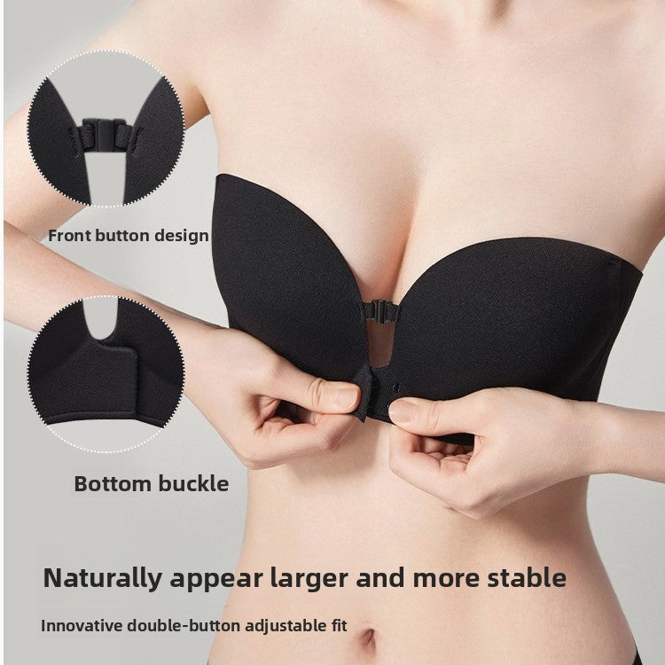 Front Buckle Strapless Underwear