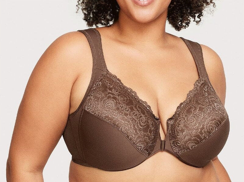 Front Button Women's Bra with Steel Ring Push-Up Intimates