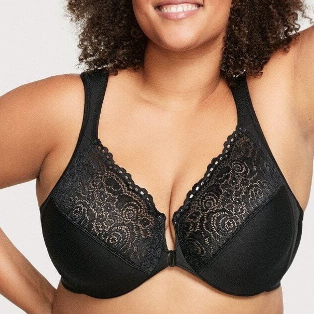 Front Button Women's Bra with Steel Ring Push-Up Intimates