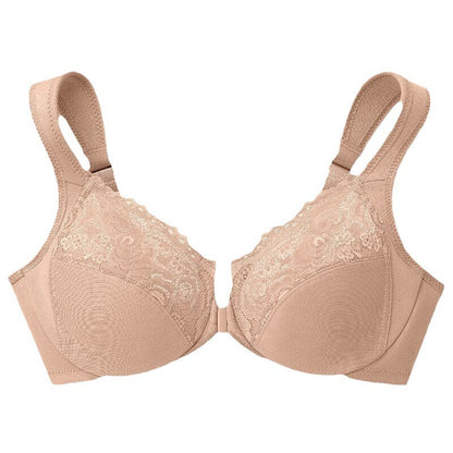 Front Button Women's Bra with Steel Ring Push-Up Intimates