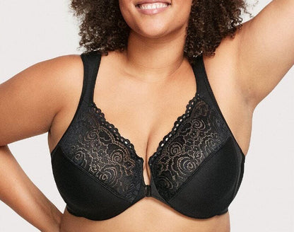 Front Button Women's Bra with Steel Ring Push-Up Intimates