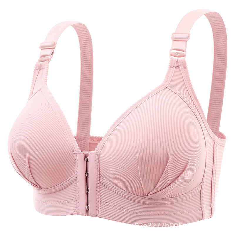 Front-buttoned large-sized underwear without a steel ring
