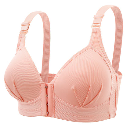 Front-buttoned large-sized underwear without a steel ring