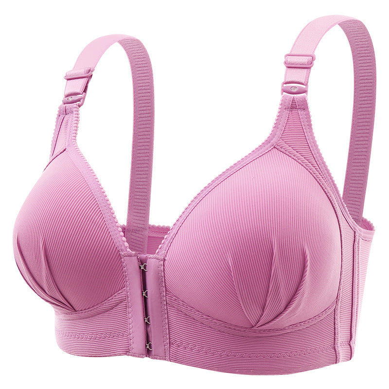 Front-buttoned large-sized underwear without a steel ring