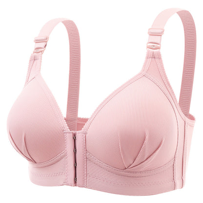 Front-buttoned large-sized underwear without a steel ring