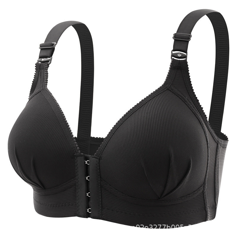 Front-buttoned large-sized underwear without a steel ring