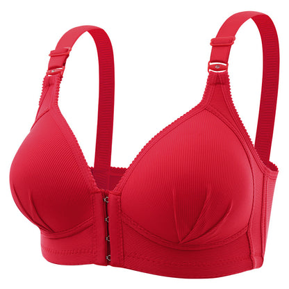 Front-buttoned large-sized underwear without a steel ring