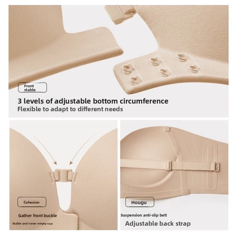 Front Clasp Strapless Push-Up Bra