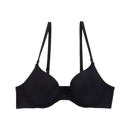 Front Closure Push-Up Bra with Soft Steel Ring