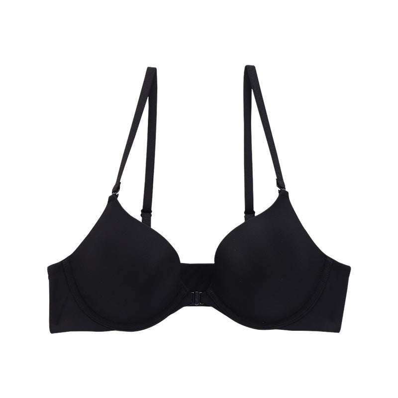 Front Closure Push-Up Bra with Soft Steel Ring