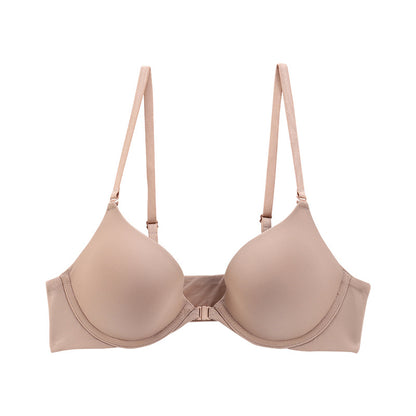 Front Closure Push-Up Bra with Soft Steel Ring