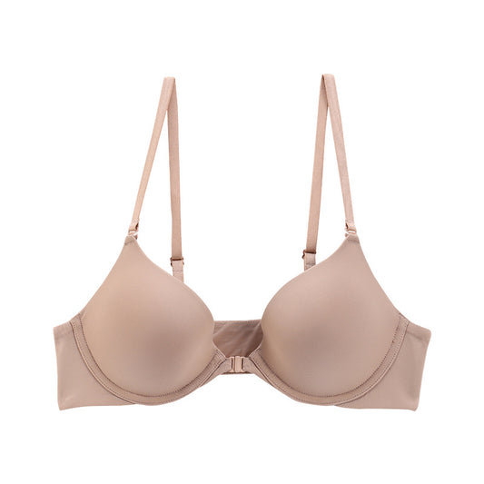 Front Closure Push-Up Bra with Soft Steel Ring