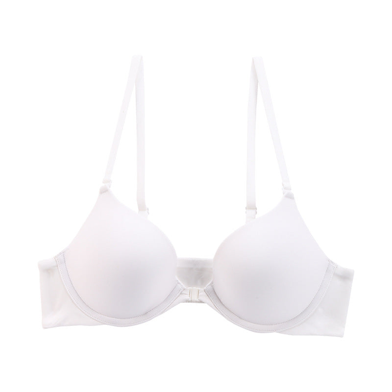 Front Closure Push-Up Bra with Soft Steel Ring