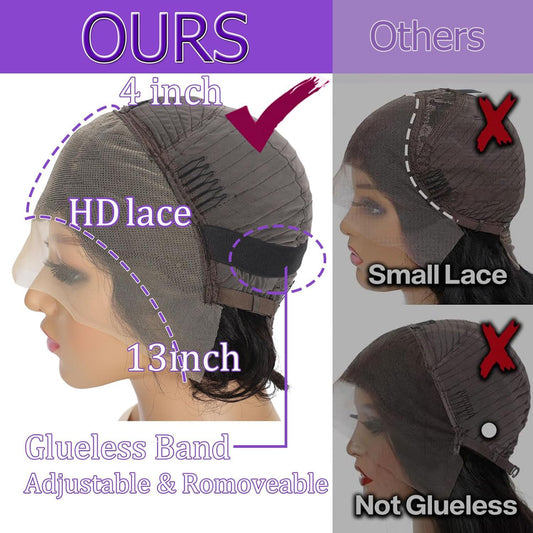 Front Lace Human Hair Bob Wig