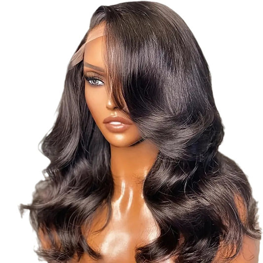 Front Lace Synthetic Wig with Wavy Curls