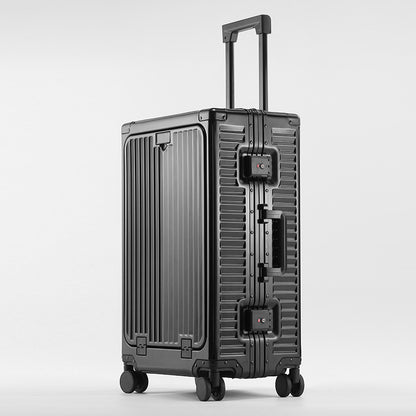 Front Opening Aluminum Suitcase with USB Port