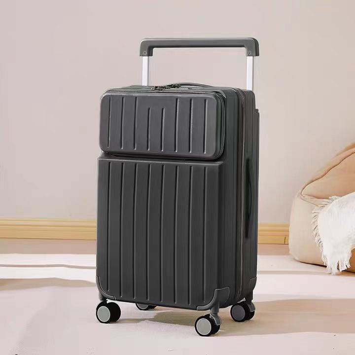 Front Opening Luggage Suitcase with USB Port