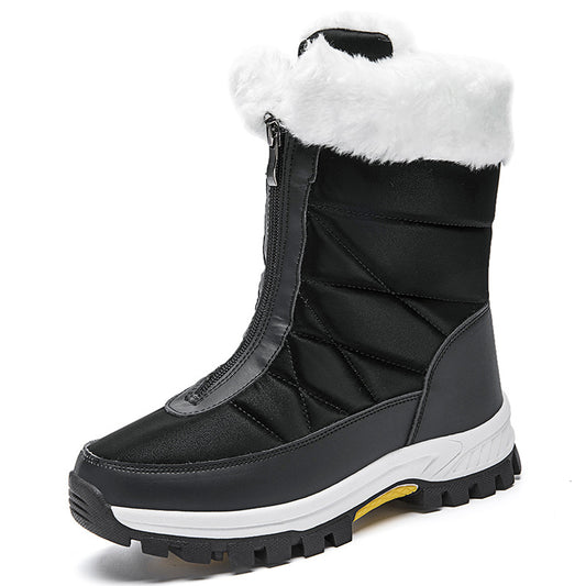Front Zipper Snow Boots