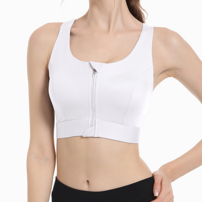 Front Zipper Sports Bra Support Fitness Underwear