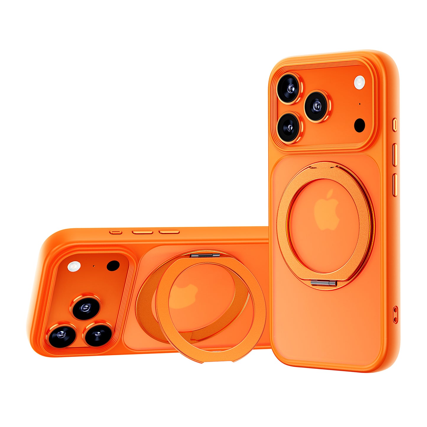 Frosted Anti-Fall Phone Case with 360-Degree Stand