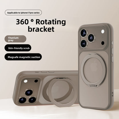 Frosted Anti-Fall Phone Case with 360-Degree Stand