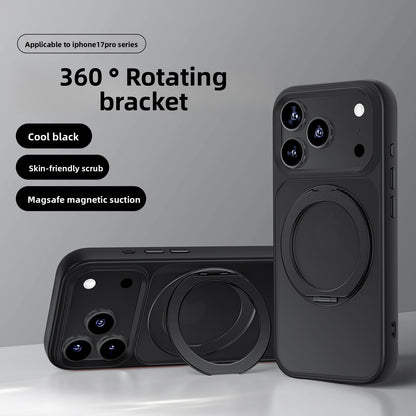 Frosted Anti-Fall Phone Case with 360-Degree Stand