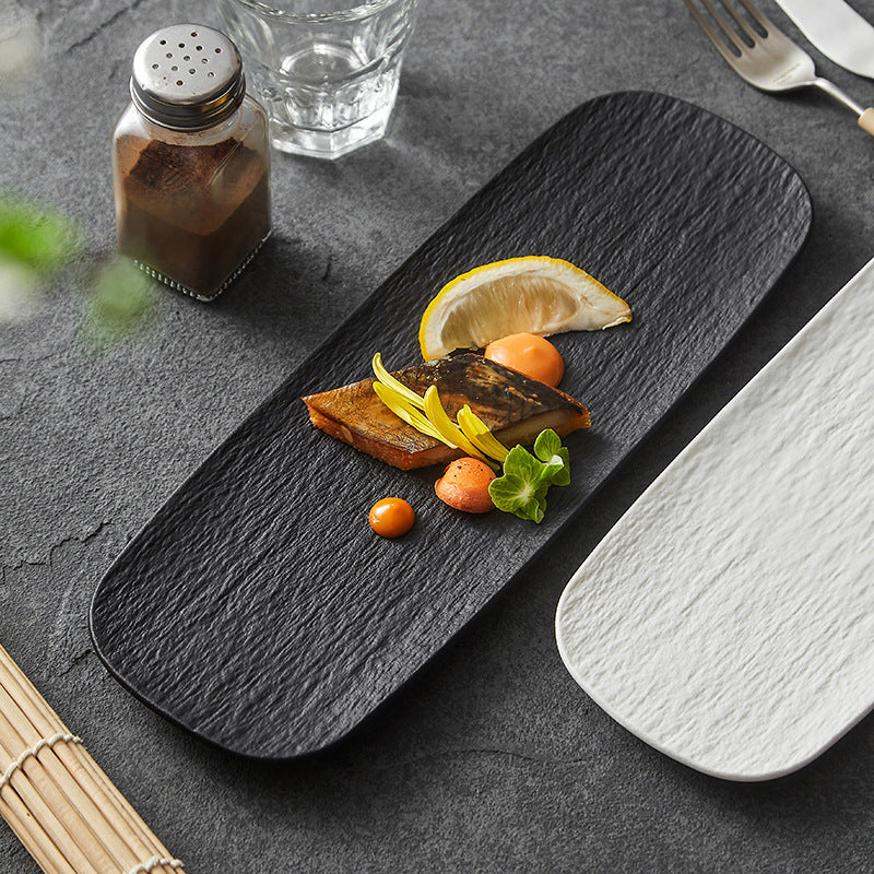 Frosted Ceramic Rectangular Plate