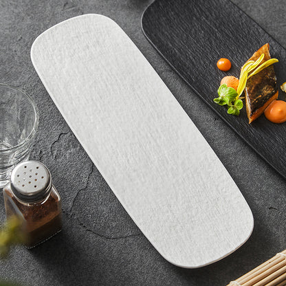 Frosted Ceramic Rectangular Plate
