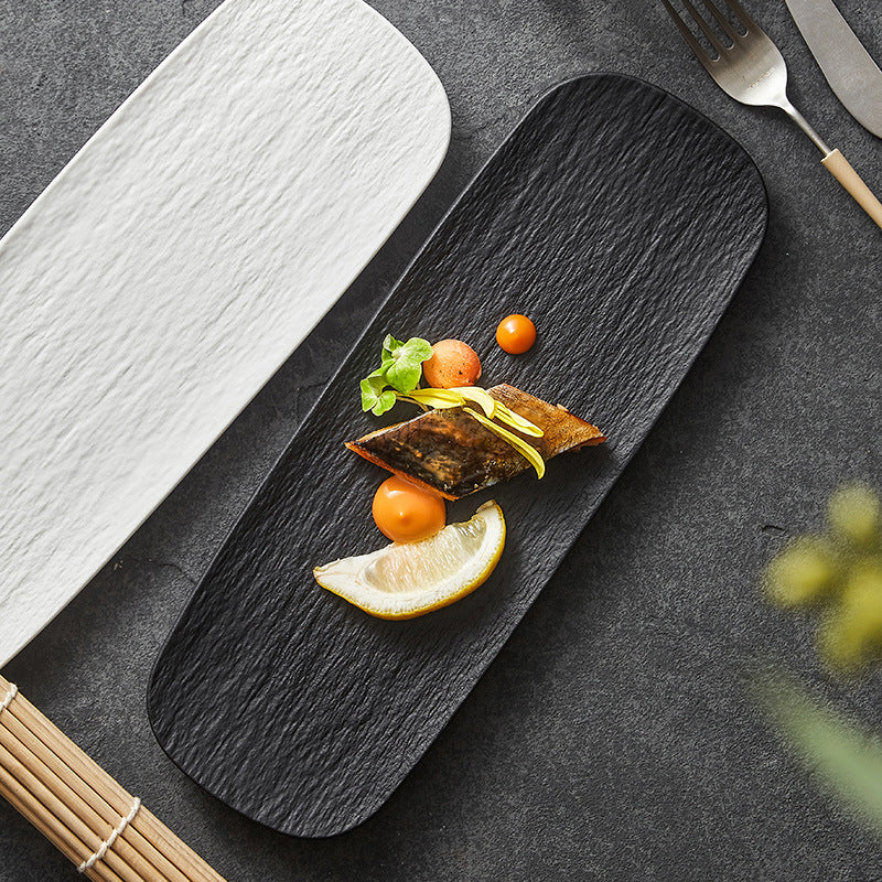 Frosted Ceramic Rectangular Plate