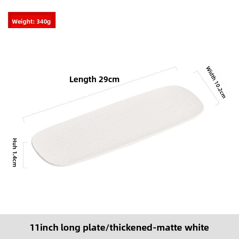 Frosted Ceramic Rectangular Plate