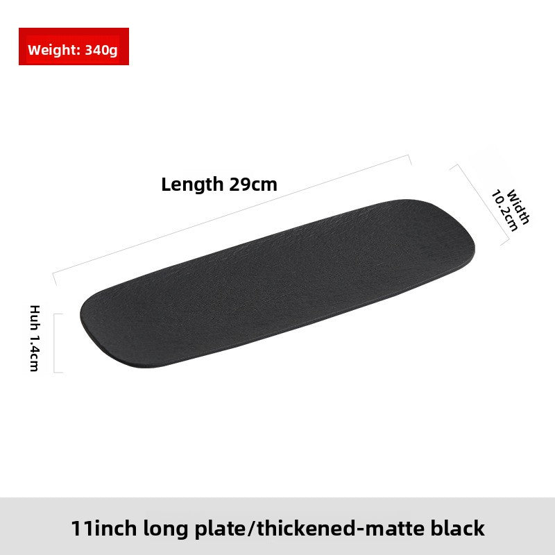Frosted Ceramic Rectangular Plate