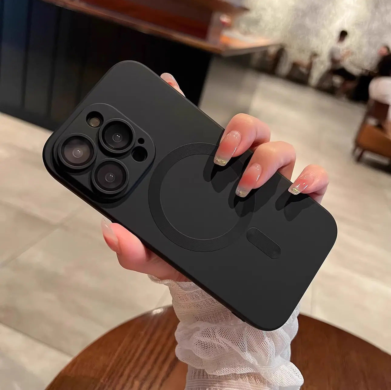 Frosted magnetic suction phone case