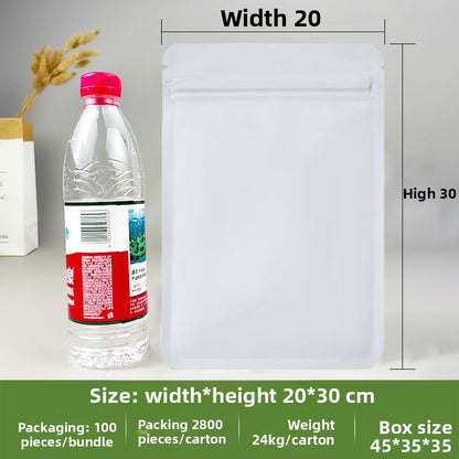 Frosted Opaque Ziplock Packaging Bags