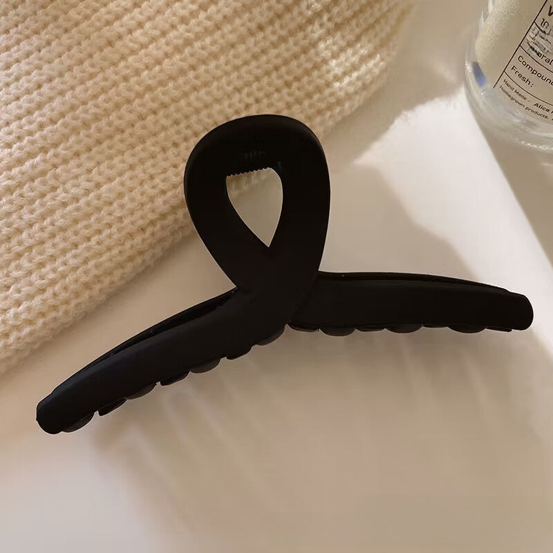 Frosted Plastic Hair Clip Set for Women