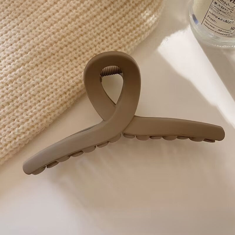 Frosted Plastic Hair Clip Set for Women