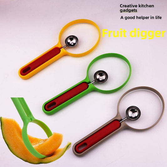 Fruit spoon set with pit remover