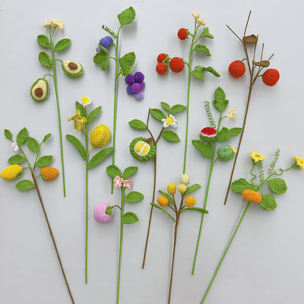 Fruits and vegetables creative hand-crocheted wool