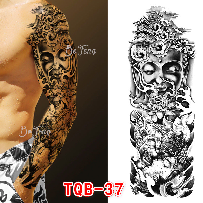 Full arm tattoo stickers waterproof