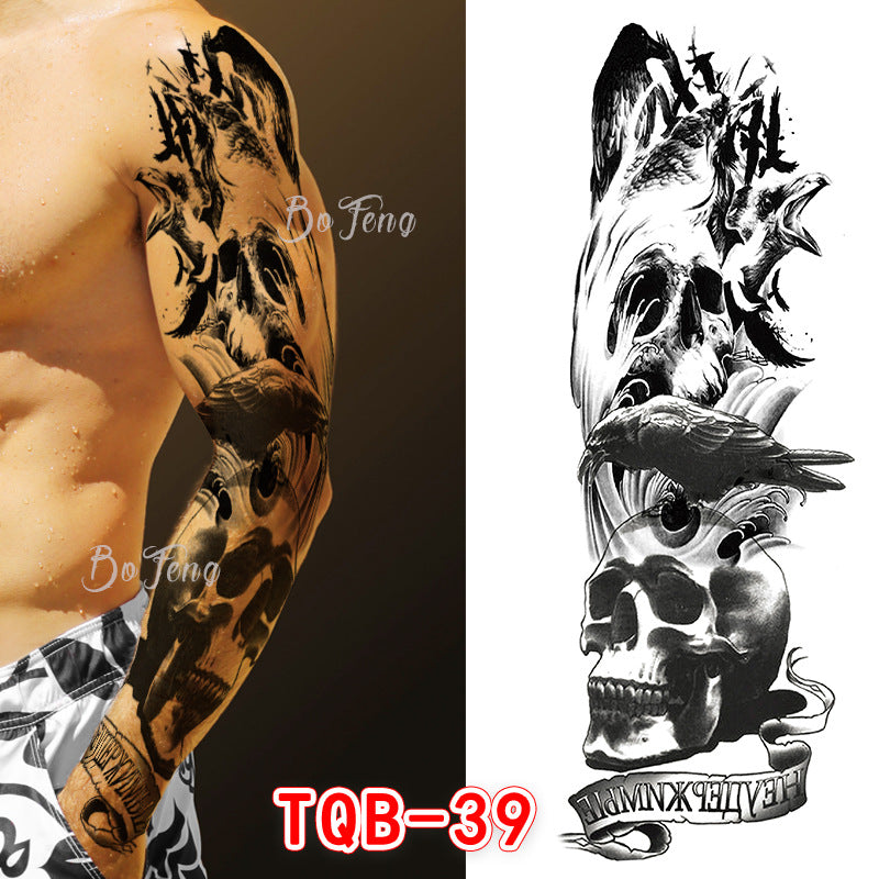 Full arm tattoo stickers waterproof