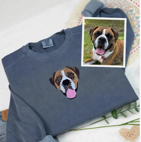 full-color pet embroidery hoodie