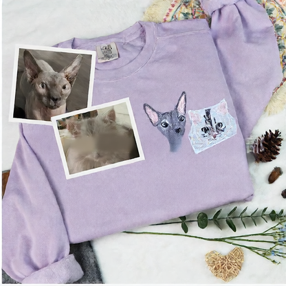 full-color pet embroidery hoodie