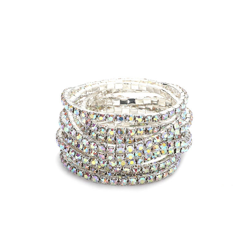 Full-Crystal Elastic-String Bracelet